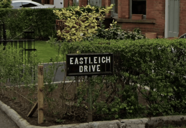 Photo of Eastleigh Drive Street Sign, a historic building in Belfast