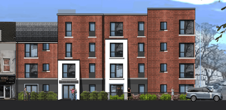 Planning application site photo: 42-50 Ormeau Road