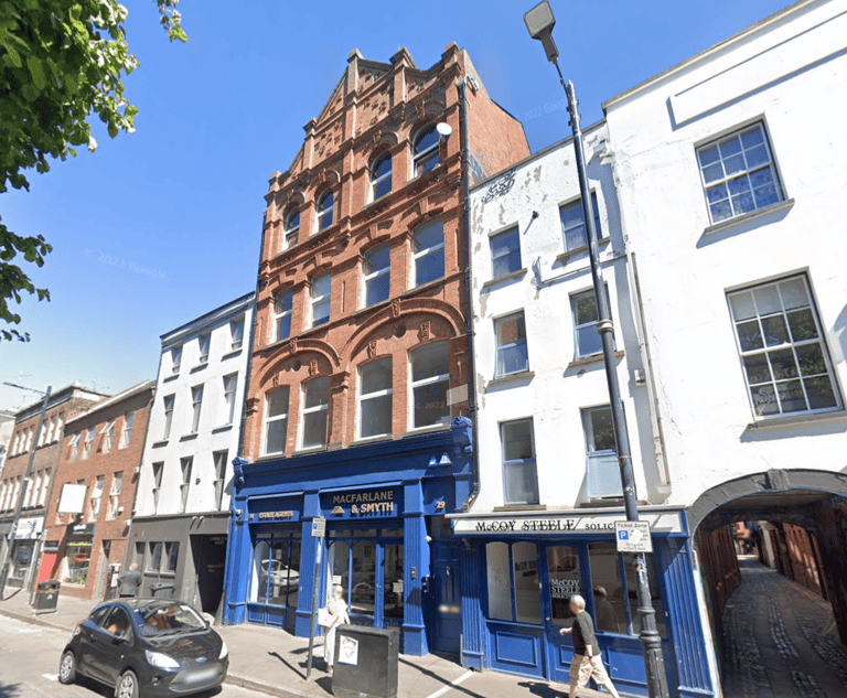 Planning application site photo:  27-31 Donegall Street